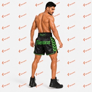 Professional Muay Thai <b>Shorts</b> 100% Polyester 185 GSM Satin Lightweight Quick Dry Breathable Unisex Boxing Kickboxing Training - Product Image 5