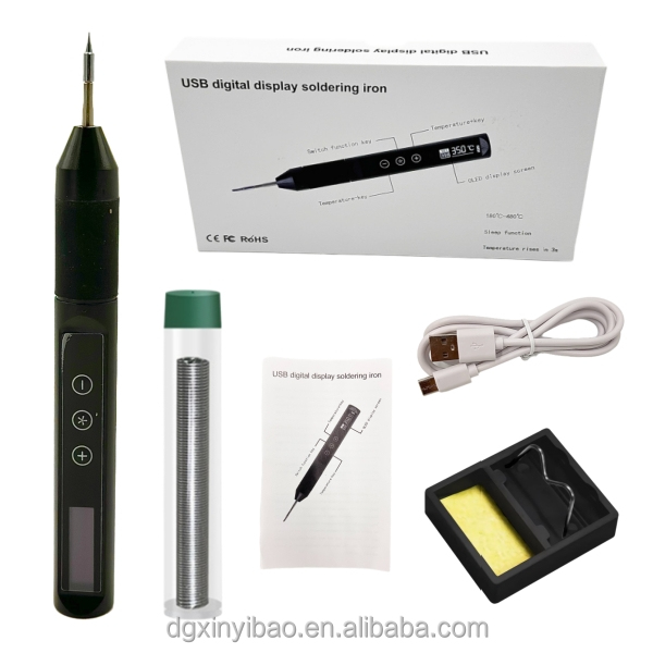 2024 New Product USB Mini Convenient Digital Display Electric Soldering Iron 30W Sleep Function Household Soldering Iron Set