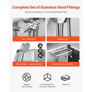 Estación de Lavado Profesional para Perros de 50 Pulgadas con Elevación Eléctrica, Bañera de Acero Inoxidable para Peluquería Canina con Filtro de Agua de PE para Limpieza y Baño - Product Image 5