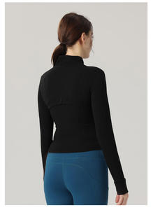 Women Running <b>Jackets</b> Athletic Workout <b>Jacket</b> Full <b>Zip</b> <b>up</b> <b>Gym</b> With Zipper Pockets Thumb Holes Yoga Top - Product Image 3