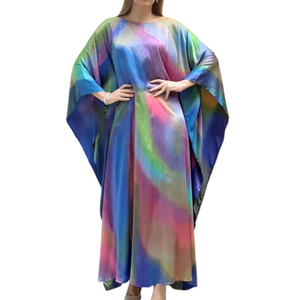 Wholesale 2026 New Arrival Rainbow Color Modest <b>Kaftan</b> Style Women's <b>MAXI</b> Abaya Dresses Dubai Style in High Quality Abaya - Product Image 1