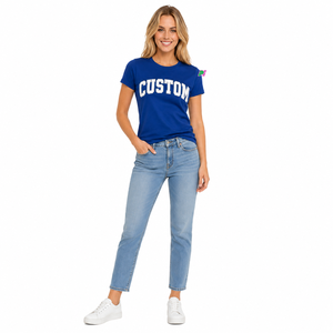 Ropa de Verano para Mujer, Camisetas con Bordado Personalizado, Camisetas de Manga Corta Multicolores con Bordado de Moda para Mujer, Ropa de Sororidad - Product Image 1