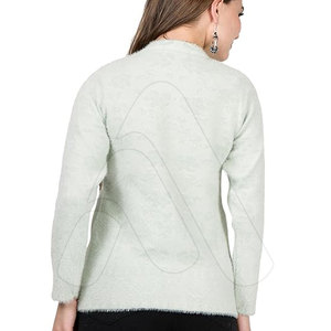 Pull en tricot décontracté surdimensionné pour femmes, nouveau style, broderie, 100% coton, séchage rapide, respirant, automne-hiver - Product Image 4