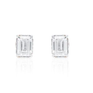 Joyería de diamantes cultivados en laboratorio, aretes de oro rosa de tamaño regular, ligeros, elegantes, joyería fina para mujer. - Product Image 1