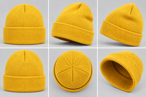 Premium Custom Beanie <b>Hats</b> Knitted <b>Winter</b> Caps For Men <b>Women</b> Kids Plain Cuffed Ribbed Toques Personalized Embroidery Logo Warm - Product Image 6