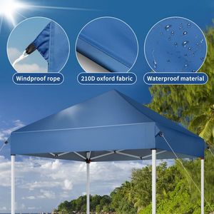 Gazebo e Pergola Pieghevole Blu 5FT X 5FT - Product Image 6