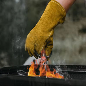 Cheap Price Top Quality Custom Leather Safety Welding Work <b>Gloves</b> OEM Services Waterproof Welder Working <b>Gloves</b> For Hand Safety - Product Image 5