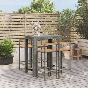 Set Bar da Giardino Grigio per Arredamento Esterno - Product Image 1