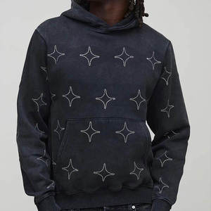 Sudadera con Capucha de Invierno Personalizada con Pedrería para Hombre, Corte Regular, Estilo Urbano, Algodón Grueso, Ecológica, Resistente al Viento, OEM ODM - Product Image 1