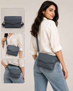 Premium Genuine Leather Waterproof Customized Messenger <b>Bag</b> Women Cowhide Flap Shoulder Crossbody Handbag Two <b>Straps</b> Wholesale - Product Image 2