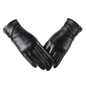 Guantes de Cuero Vintage con Pantalla Táctil para Invierno, Guantes de Moda para Mujer de Piel de Oveja Genuina, Suaves, para Deportes, Actividades al Aire Libre, Fiestas, Viajes - Product Image 6