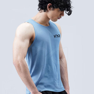 Custom Logo <b>Men</b> Tank Top Cotton Polyester Fabric Breathable Summer Fitness <b>Gym</b> Athletic <b>Vest</b> Gear Lightweight - Product Image 5