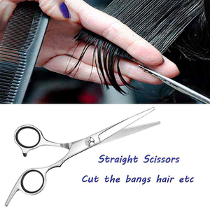 Ensemble professionnel de ciseaux de barbier argentés avec logo personnalisé, ciseaux de coupe de cheveux en acier inoxydable, peigne de coiffure et coffret cadeau, kits de salon - Product Image 2