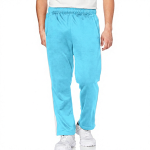 Pantalon de survêtement noir pour homme, coupe droite, taille haute, taille élastique, poches latérales, décontracté, léger, respirant, séchage rapide, en coton - Product Image 6