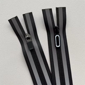 Factory Wholesale #3 Nylon Invisible <b>Zipper</b> With Reflective Tape for Pants Pocket Cycling Clothing With Reflective Cuff Pocket - Product Image 5