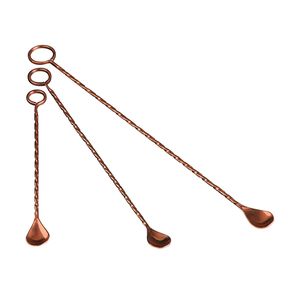 Cuillère à bar en métal durable, ustensile de mélange pour cocktails, agitateur de boissons à long manche, outil professionnel pour barman, équipement de bar commercial - Product Image 5