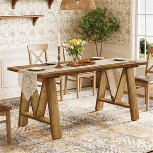 Tavolo da Pranzo Rettangolare in Legno per Cucina e Sala da Pranzo - Product Image 3