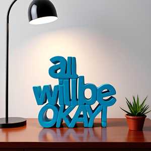 Adorno de Madera 'Todo Va a Estar Bien', Decoración Estética para Mesa, Ideal para Decoración de Escritorio en Casa o Oficina, Decoración Original para Habitación - Product Image 2