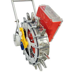 Semoir manuel à pousser pour semis et fertilisation AM-16S, 16 tiges, espacement des plantes de 10-33 cm, semoir agricole - Product Image 1