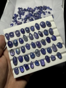 Cabochon de Tanzanite Naturelle Bleu Violet, Pierre Précieuse Polie, Pierre Libre en Gros - Product Image 2