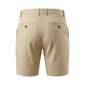 Factory Wholesale From Bangladesh Men's 9" Inseam Flat Front Golf Shorts Tailored Fit Casual Chino Shorts with <b>Stretch</b> Waistband - Product Image 6