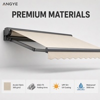Auvent électrique en aluminium économique et luxueux pour balcon de piscine, installation facile, télécommande, protection solaire intelligente, anti-UV