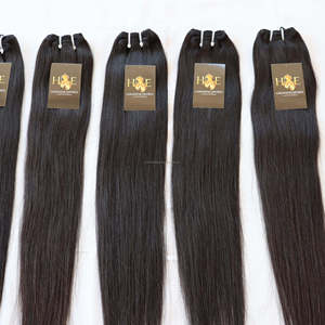Mèches de cheveux humains péruviens, cheveux humains lisses et soyeux, Lace Frontal Closure Hd 13x6 - Product Image 1
