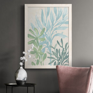 Plaque d'art mural en jonc de mer encadré imprimé côtier Swaying Seagrass II - Product Image 4