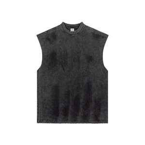Débardeur côtelé 100 % coton, coupe ajustée, col ras du cou, personnalisé avec votre marque, imprimé sur mesure, écologique, pour hommes - Product Image 4
