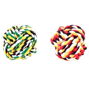 Fabricant en gros de jouets à mâcher en corde pour chiens, personnalisables et adaptés aux animaux domestiques, jouets en forme de balle pour chiens adultes de petite race et chats, non toxiques - Product Image 1