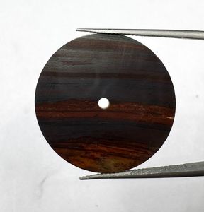 Cadran de montre avec mouvement NH35, pierre naturelle œil de tigre, marron/noir, disque de 28,50 mm, épaisseur de 1 mm, montre classique élégante vintage de luxe - Product Image 2