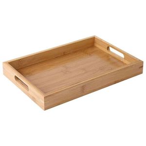 Modern <b>Large</b> Wooden <b>Tray</b> with Handles-Eco-Friendly Rectangular <b>Tray</b> for Home Use in Living Room Bedroom Entryway & Kitchen - Product Image 5