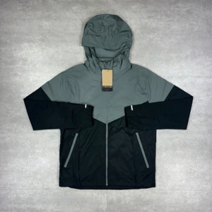 Conjunto Deportivo Unisex Personalizado de 2 Piezas, Chaqueta con Capucha y Pantalones Cortos Cortavientos con Logotipo, Ropa Deportiva Informal de Invierno, Reflectante, con Cierre de Cremallera, de Nailon - Product Image 2