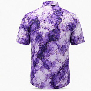 Chemise pour homme élégante à motif abstrait, en tissu doux et au design moderne à coupe classique, chemise à imprimé graphique - Product Image 2