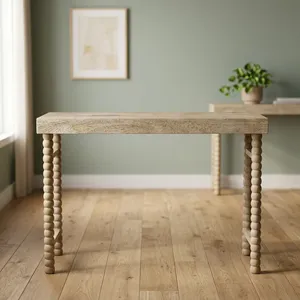 Scandinavian Mango Solid <b>Console</b> <b>Table</b> Handmade Durable Modern Minimalist Living Room Furniture Leg Base Design - Product Image 1