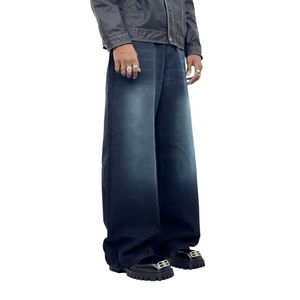 Pantalones Vaqueros Anchos de Diseño Premium y Buena Calidad para Hombre, Ecológicos, Transpirables, Talla Grande, Lavado Ácido - Product Image 4