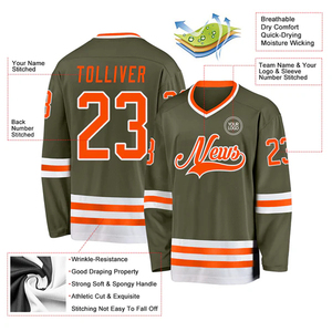 Camisetas de Hockey Personalizadas para Equipos, Nombre y Número Personalizados, Uniforme de Hockey sobre Hielo, Diseño de Tendencia en EE. UU. - Product Image 4