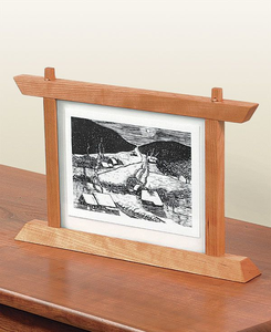 Cadre photo rectangulaire moderne en bois de bambou, écologique, forme personnalisable, impression sur table, personnalisé - Product Image 3