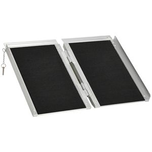 Rampa Pieghevole Portatile in Alluminio da 60 cm per Sedia a Rotelle, Facile Accesso Domestico per Scale e Porte, Dispositivo di Assistenza - Product Image 1