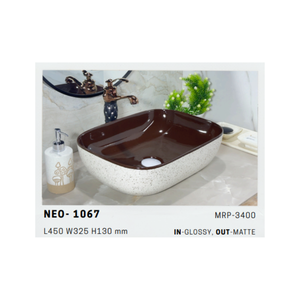 อ่างล้างหน้าทรงกลมเซรามิก Neo 1072 Series สำหรับเคาน์เตอร์ห้องน้ำดีไซน์หรูหราสำหรับที่อยู่อาศัย - Product Image 6