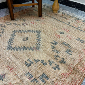 Alfombra de Yute Tejida a Mano |   Alfombra Geométrica Estilo Boho |   Alfombra Rústica Ecológica de Fibra Natural - Product Image 3