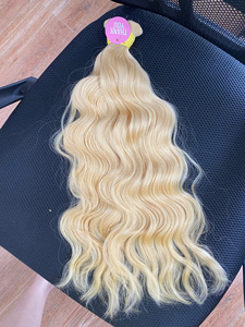 [BLONDE BEAUTIFUL] Tendance Couleur Nouveau Double Trame 100% Vierge Remy Cheveux Humains Lâche Vague Profonde Peau Trame Personnalisable Couleur - Product Image 1