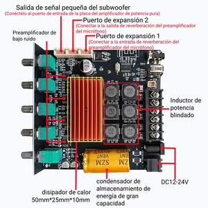 Amplificador Doméstico SZM TB21H 50W+50W+100W <span class=keywords><strong>FM</strong></span> para 5.1 2.1 Canales con Control Remoto Inalámbrico - Product Image 3