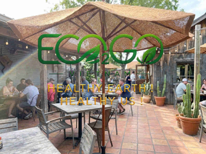 Parasol de luxe fait main en fibre de coco – Mobilier d'extérieur écologique haut de gamme pour hôtels, complexes et jardins Eco2go - Product Image 4