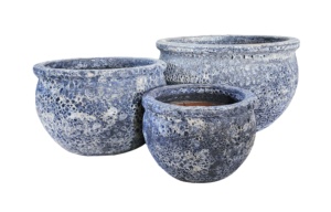 Rustic Glazed Eco-Friendly <b>Clay</b> Flower Pots <b>Set</b> Vietnamese Outdoor Garden Planters for Flowers & Green Plants Home & Garden - Product Image 4