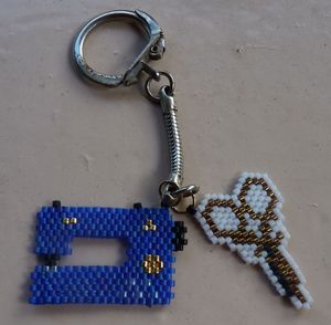 souvenir women accessory kids gift festive decor craft <b>keyring</b> beaded pendant handmade beads creative accessory elegant - Product Image 3
