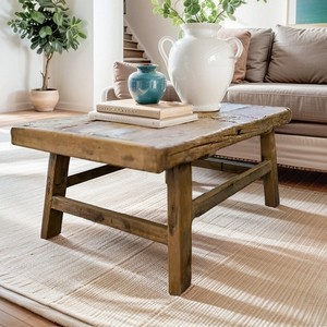 Reclaimed Pine Wood Industrial <b>Console</b> <b>Table</b> Base | Wholesale Handcrafted Furniture - Product Image 6
