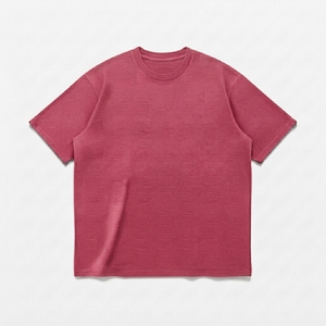 Camiseta Rosa Lisa para Hombre, Ropa de Algodón Personalizada, Producción al por Mayor de Fábrica - Product Image 1