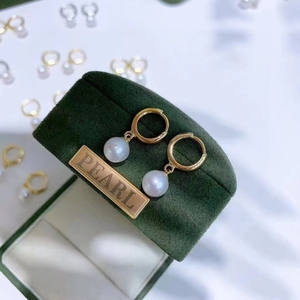 Pendientes de Perlas de Agua Dulce Naturales de 8-9 mm, Mantou de Alta Calidad, Joyería de Lujo, Exquisita y de Temperamento Ligero - Product Image 3