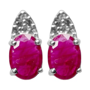 Pendientes de Plata de Ley 925 de Primera Calidad, Chapados en Rodio, con Gema Fucsia, con un Brillante Grupo de Circonitas Cúbicas y un Elegante Estilo de Gota - Product Image 4